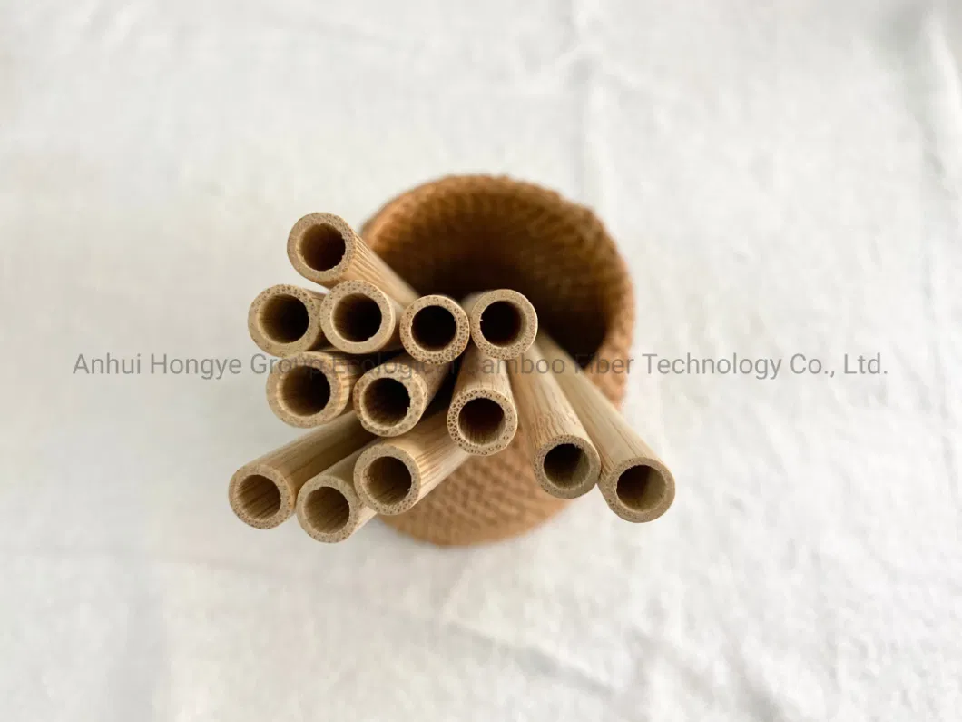Eco-Friendly Carbonization Disposable Bamboo Straw 9.0*200mm
