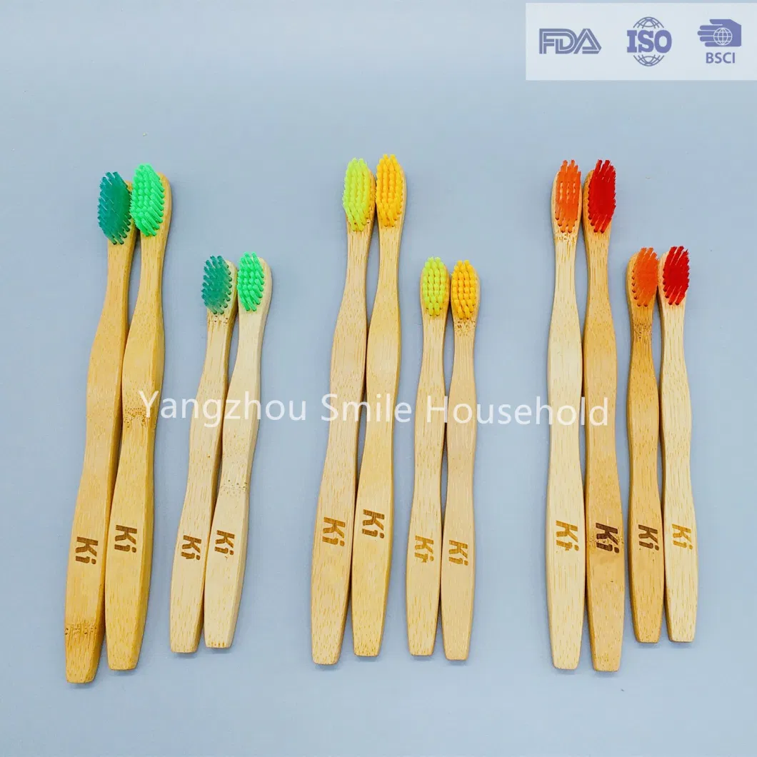 OEM Customized Eco Friendly Children Kids Bamboo Toothbrush with Soft Bristles