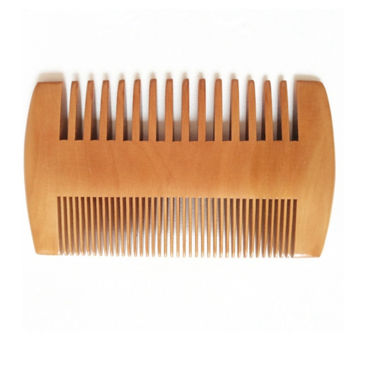 Perfect Facial Hair Comb Custom Logo Kit Beard Comb and Brush Set Mens Beard Shaping Tool Wooden Comb