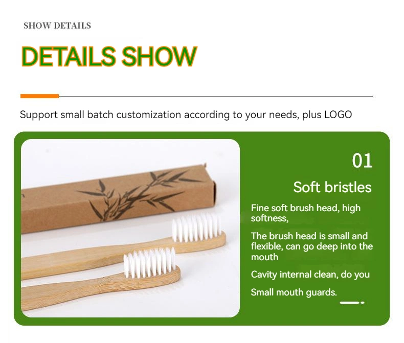Wholesale Eco-Friendly Dental Care Adult Children Family Use Bamboo Tooth Brush Charcoal Bristles