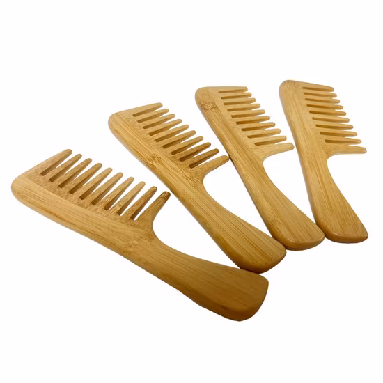 Bamboo Wooden Surf Wax Comb Wigs Hair Brush Bamboo Wide Tooth Comb