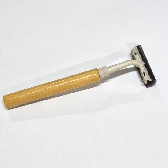 100% Bamboo Handle Sustainable &amp; Eco Friendly Mens Razor for Shaving Zero Waste