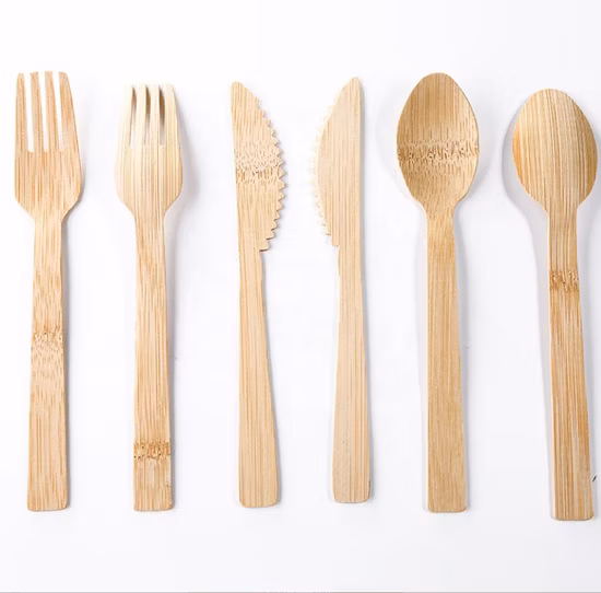 Factory Hot Sale Travel Bamboo Cutlery Set